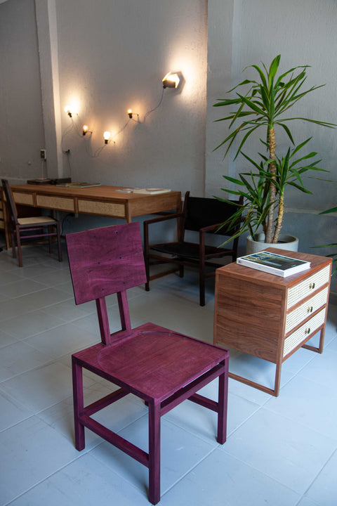 Simple purpleheart chair