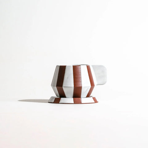 Chanfro Striped Mug w/ saucer