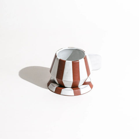 Chanfro Striped Mug w/ saucer